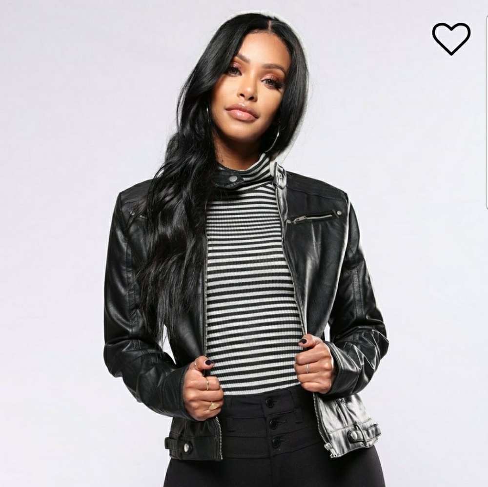 Nwt medium faux leather jacket
